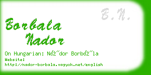 borbala nador business card